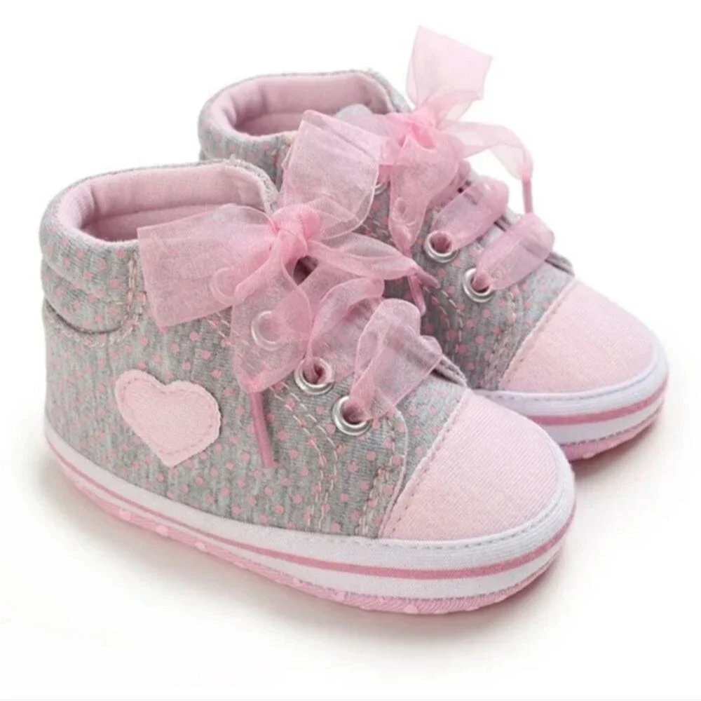 LUOGENLI Slip On Soft Soled Baby Infant Shoes, Sz 3.5